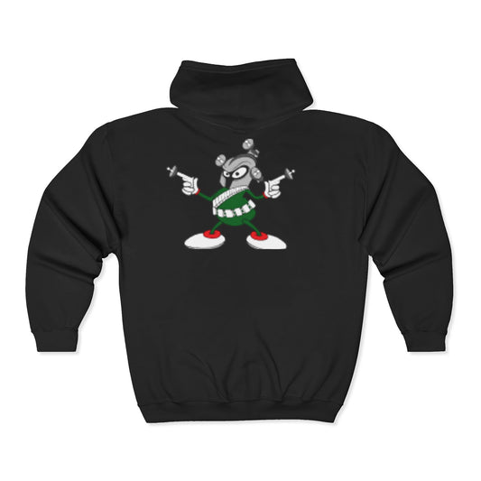 Martian Racing Character Full‑Zip Sweatshirt