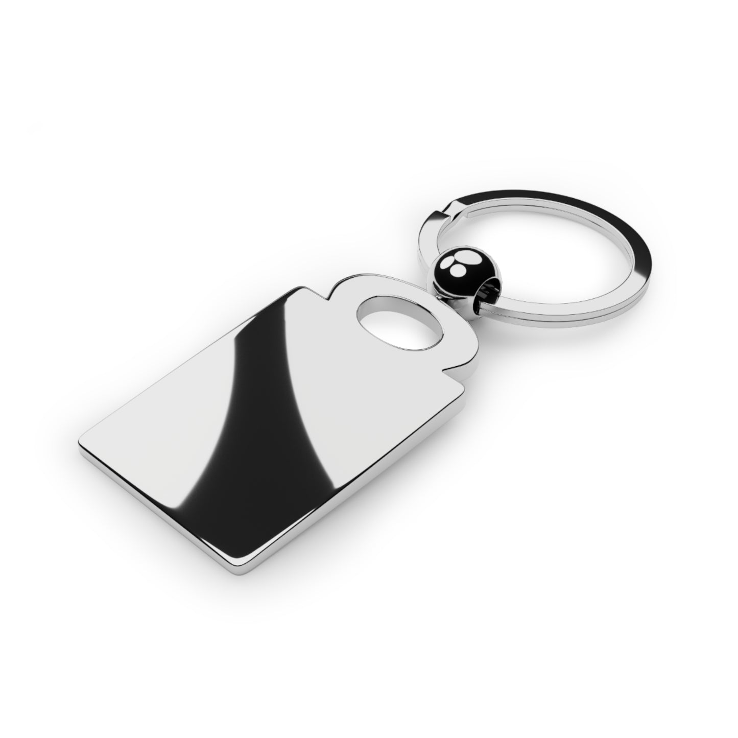 Martian Racing Mascot Photo Rectangle Keyring — Personalized Metal Keychain