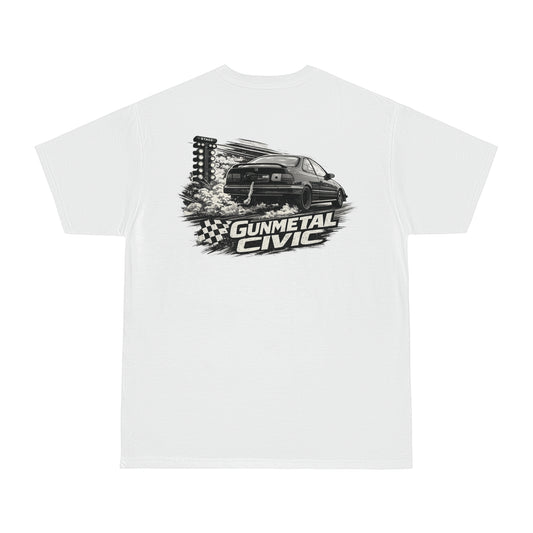 Gunmetal Civic Racing on the back T-Shirt — Martian Racing Graphic Tee