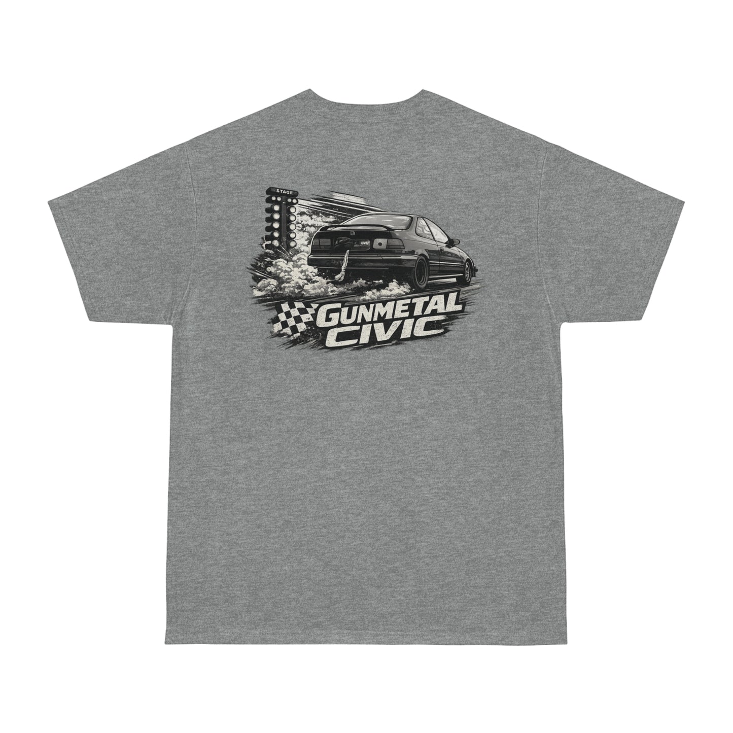 Gunmetal Civic Racing on the back T-Shirt — Martian Racing Graphic Tee