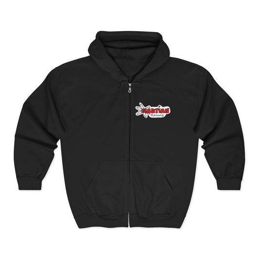 Nice Job! Graphic Zip Hoodie — Casual Black Full‑Zip Sweatshirt with Cheerful Thumbs‑Up Design