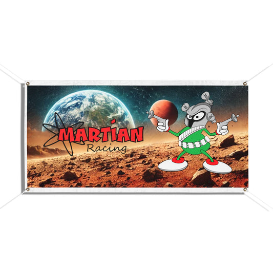 Martian Racing Vinyl Banner – Space-Themed Outdoor Event Sign